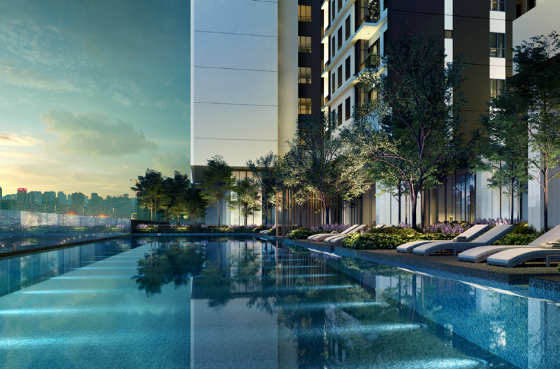 50 metre lap pool at ARAS Residences